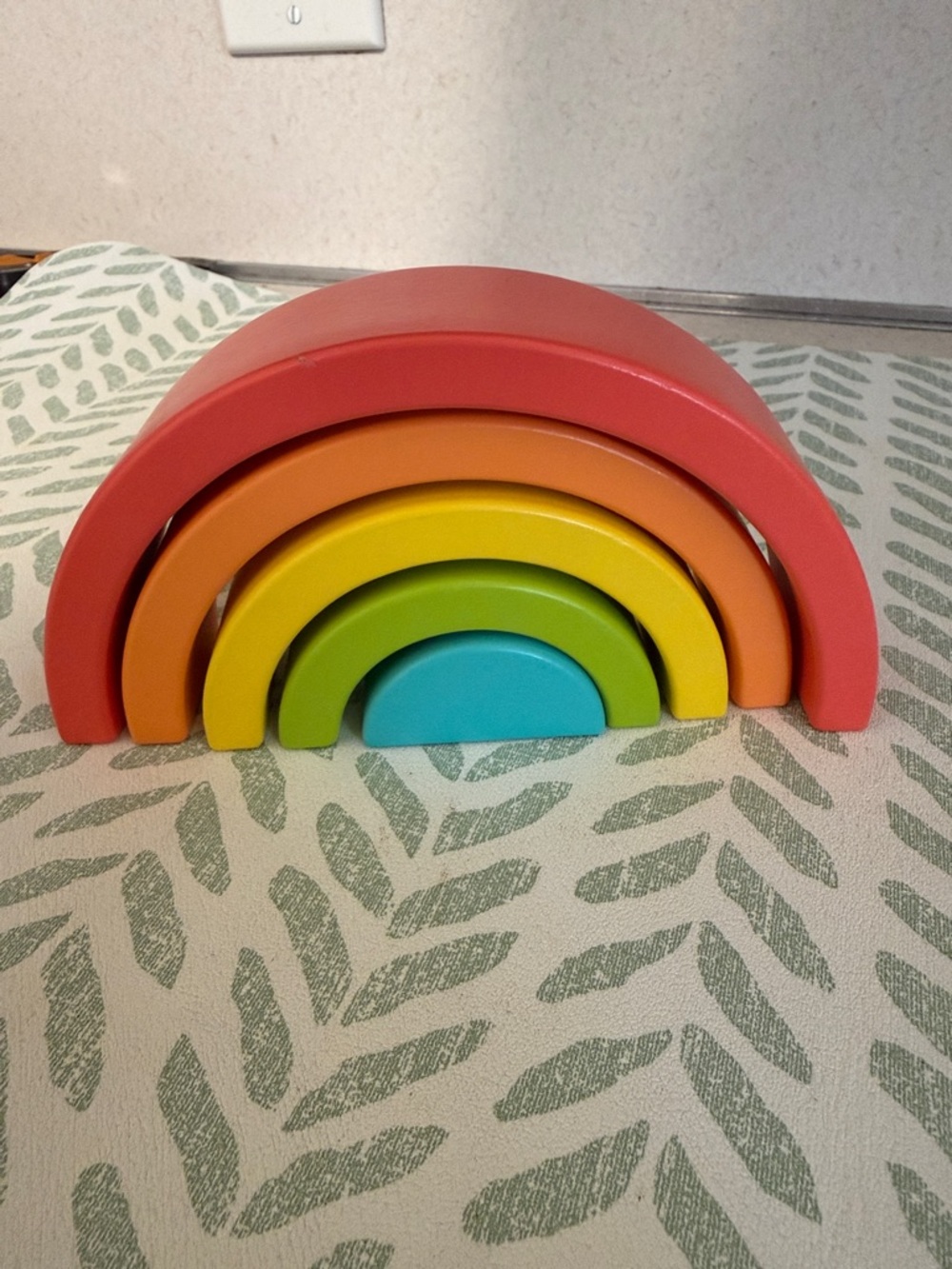 Lovevery wooden rainbow stacker
